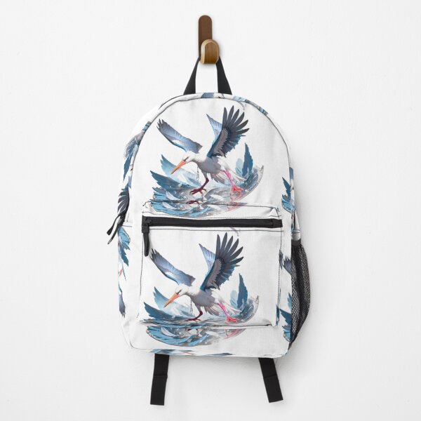Item preview, Surreal Colorful Stork Spreading Wings Bird Nature Legs designed and sold by ART ATTACK ZONE.