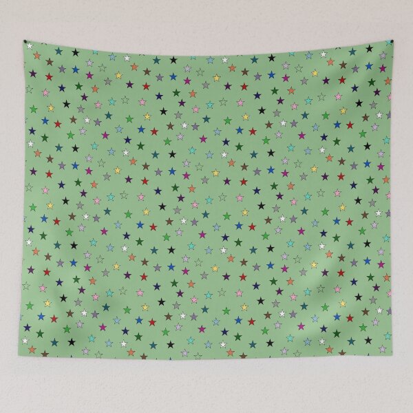 Item preview, Rainbow Stars (Sage Green) designed and sold by Snowroseblossom.