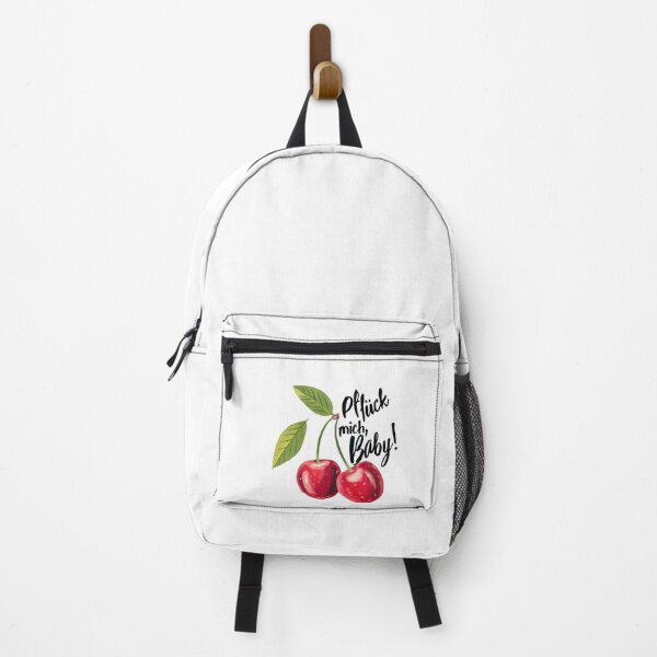 Item preview, Pflück mich Baby (German Typography) - Sweet Berry Quote with Smiling Cherries designed and sold by UtArt.
