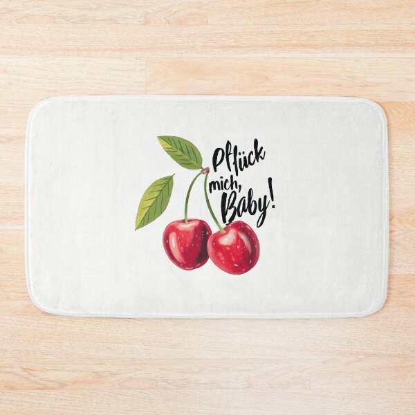 Item preview, Pflück mich Baby (German Typography) - Sweet Berry Quote with Smiling Cherries designed and sold by UtArt.