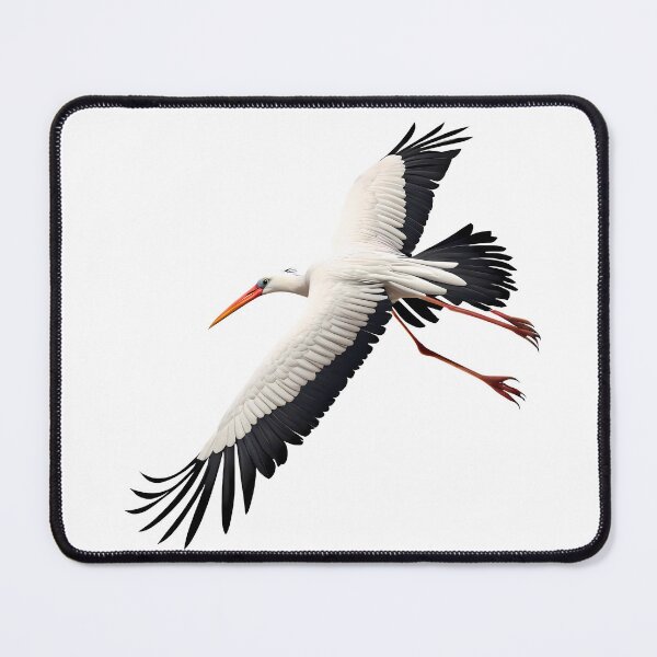 Item preview, Minimalist White Stork Spreading Wings Bird Nature Legs designed and sold by ART ATTACK ZONE.