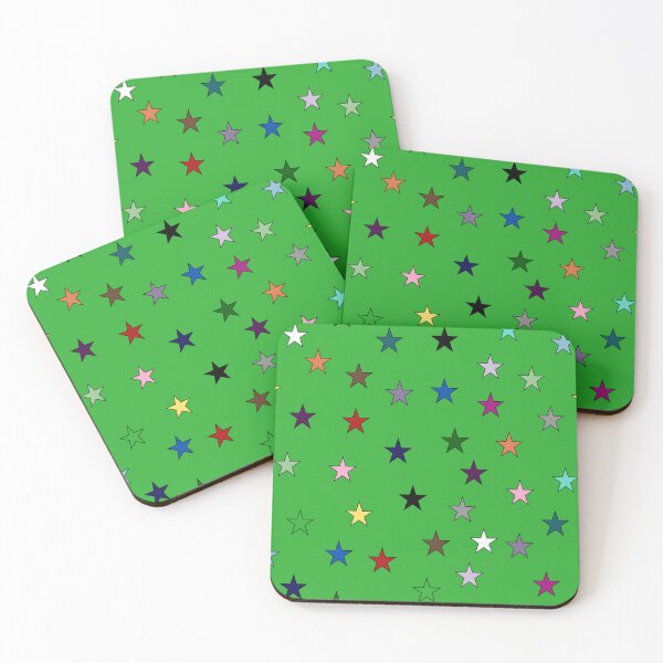 Item preview, Rainbow Stars (Green) designed and sold by Snowroseblossom.