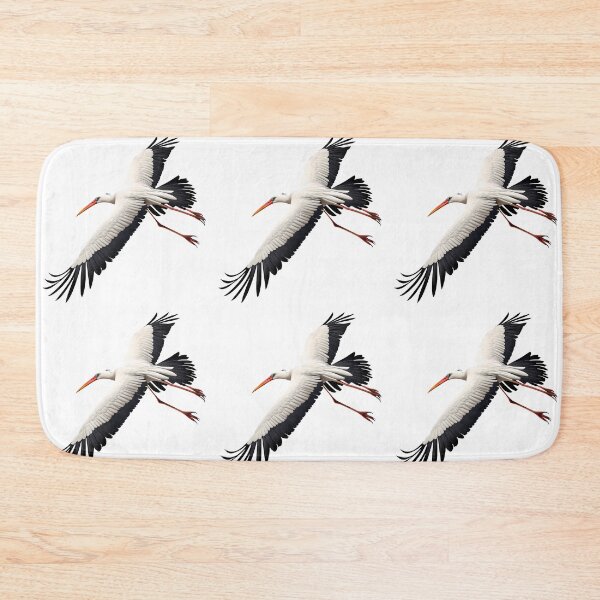 Item preview, Minimalist White Stork Spreading Wings Bird Nature Legs designed and sold by ART ATTACK ZONE.