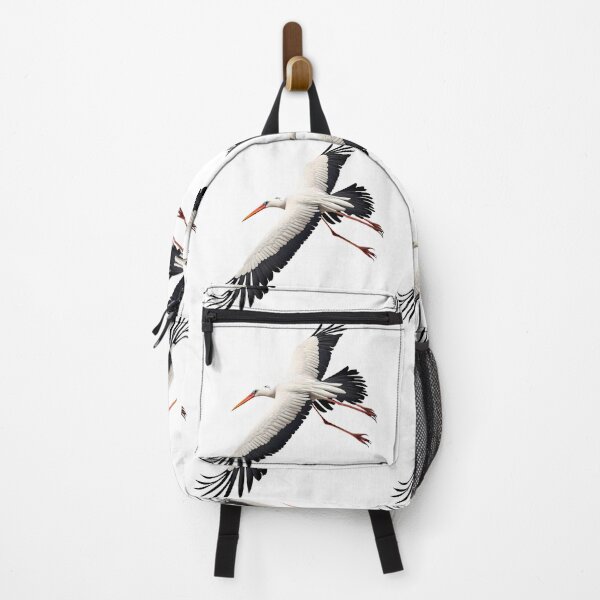Item preview, Minimalist White Stork Spreading Wings Bird Nature Legs designed and sold by ART ATTACK ZONE.