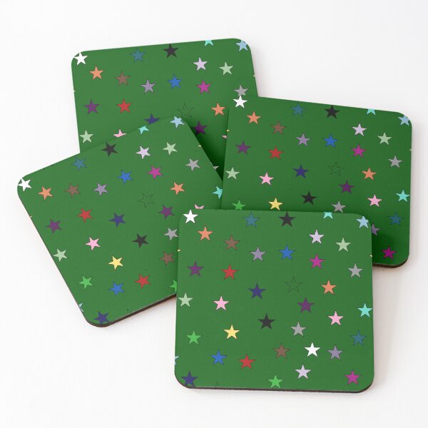 Item preview, Rainbow Stars (Dark Green) designed and sold by Snowroseblossom.