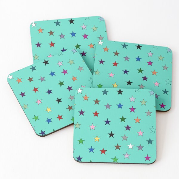Item preview, Rainbow Stars (Aqua) designed and sold by Snowroseblossom.