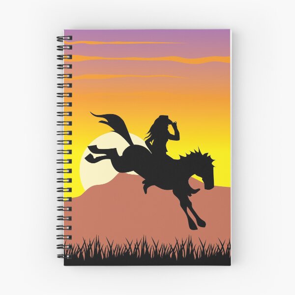 Item preview, cowgirl riding wild horse designed and sold by bc21design.