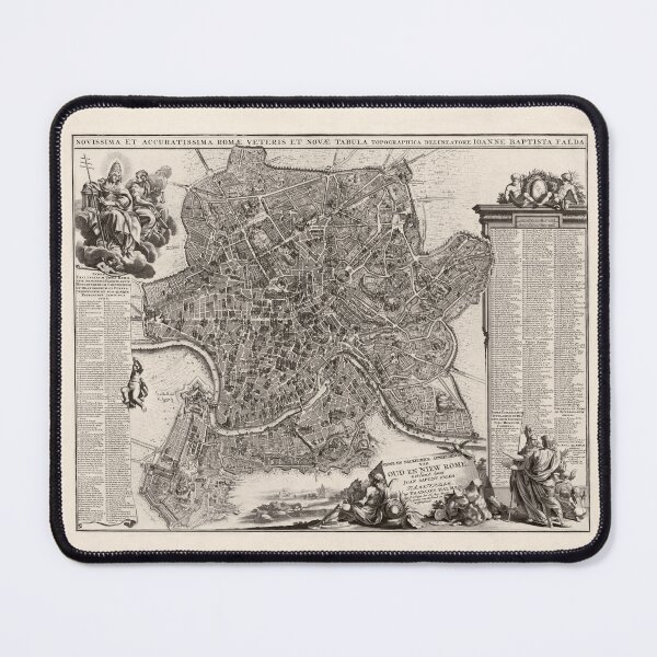 Item preview, Antique Map of Rome (1694, 1699) designed and sold by Vintagenaut.