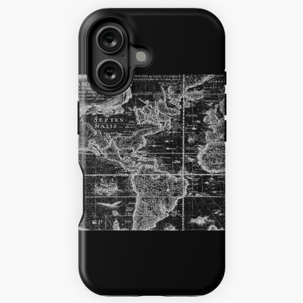 Item preview, Old black and white world map, map of America designed and sold by EchoOfSilence.