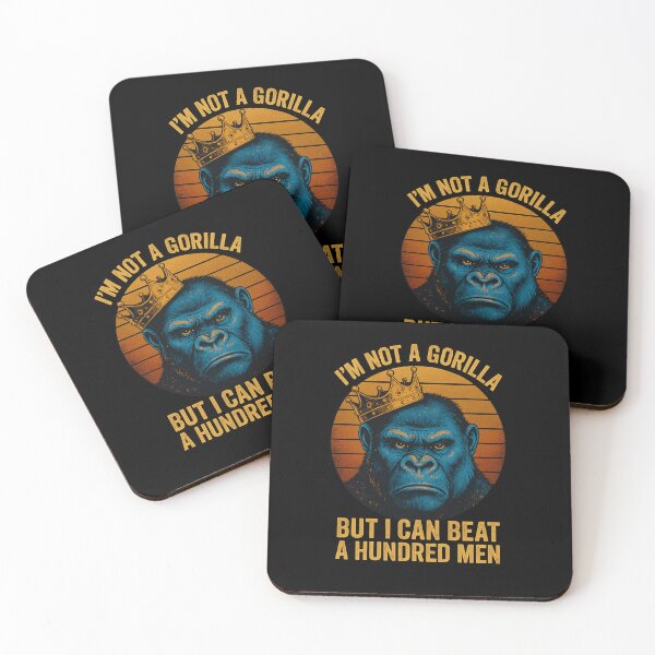 Item preview, i’m not a gorilla but i can beat off a hundred men designed and sold by queenzoid.