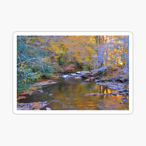 Deep Creek Great Smoky Mountains National Park In Autumn Sticker