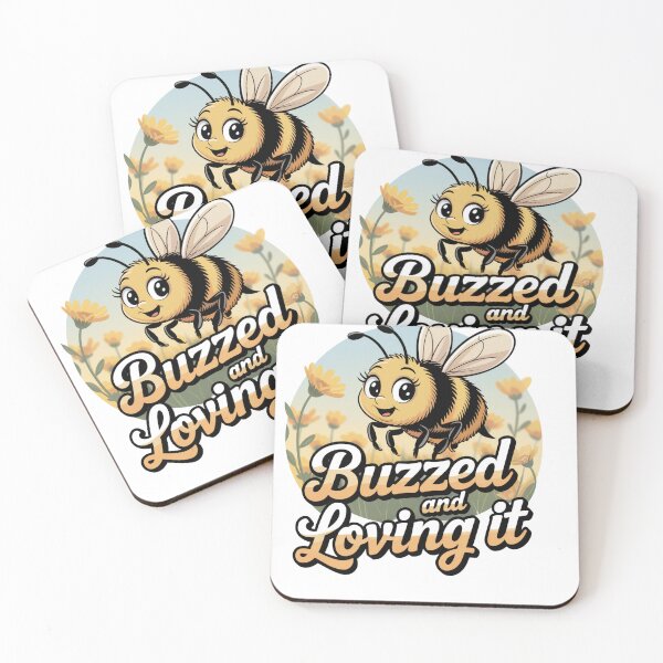 Item preview, Buzzed and Loving It – Funny Bee & Drinking T-Shirt designed and sold by TailgatingJawns.