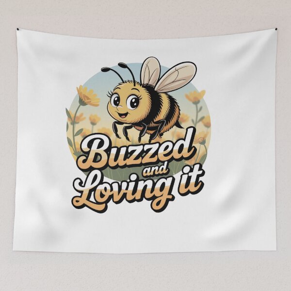 Item preview, Buzzed and Loving It – Funny Bee & Drinking T-Shirt designed and sold by TailgatingJawns.