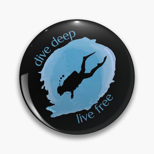 Item preview, Dive deep. Live free. Diving lovers. designed and sold by designsbyaneta.