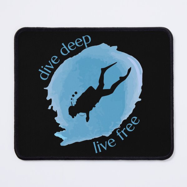 Item preview, Dive deep. Live free. Diving lovers. designed and sold by designsbyaneta.