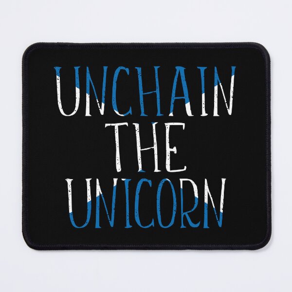 Item preview, UNCHAIN THE UNICORN, Scottish Independence Saltire Flag Slogan designed and sold by MacPean.