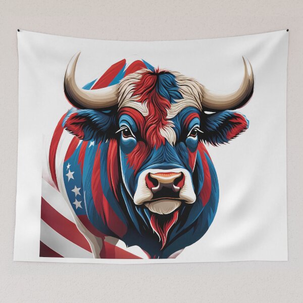 Item preview, Textured USA United States Patriotic Bull Head Design designed and sold by ART ATTACK ZONE.