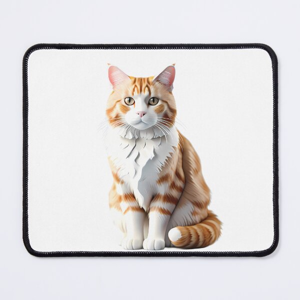 Item preview, Cute White Cat Striking Eyes Turkish Van Feline designed and sold by ART ATTACK ZONE.