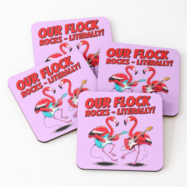 Item preview, Our Flock Rocks Literally Flamingo Summer designed and sold by Amanda's Factory.