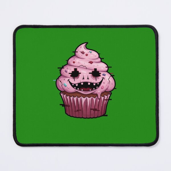 Item preview, Glitch Horror Cupcake Cartoon Art Design by EgyApe designed and sold by egyape ⭐⭐⭐⭐⭐.