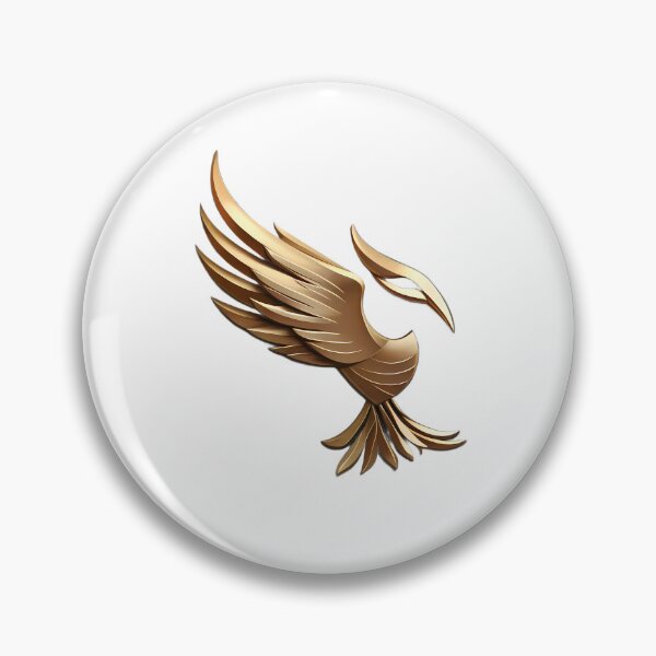 Item preview, Golden Eagle Lineart Metallic Finish Gold  Logo Design designed and sold by ART ATTACK ZONE.