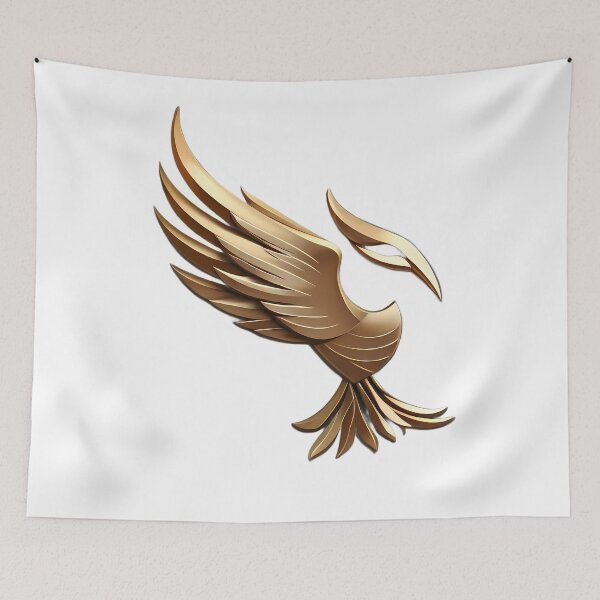 Item preview, Golden Eagle Lineart Metallic Finish Gold  Logo Design designed and sold by ART ATTACK ZONE.