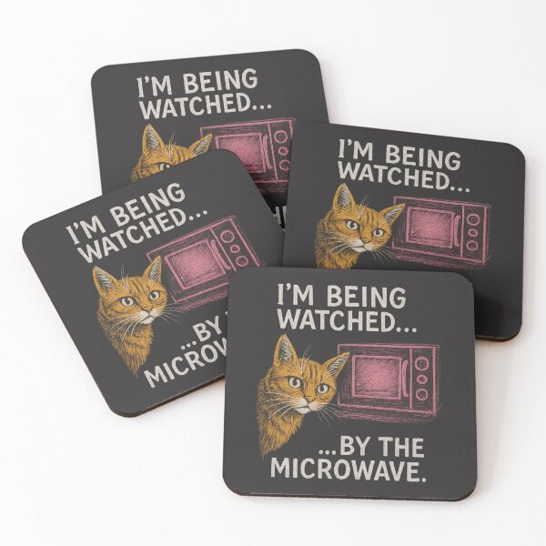 Item preview, I'm being watched... by the microwave - Catspiracy Theory designed and sold by Drawings Project.