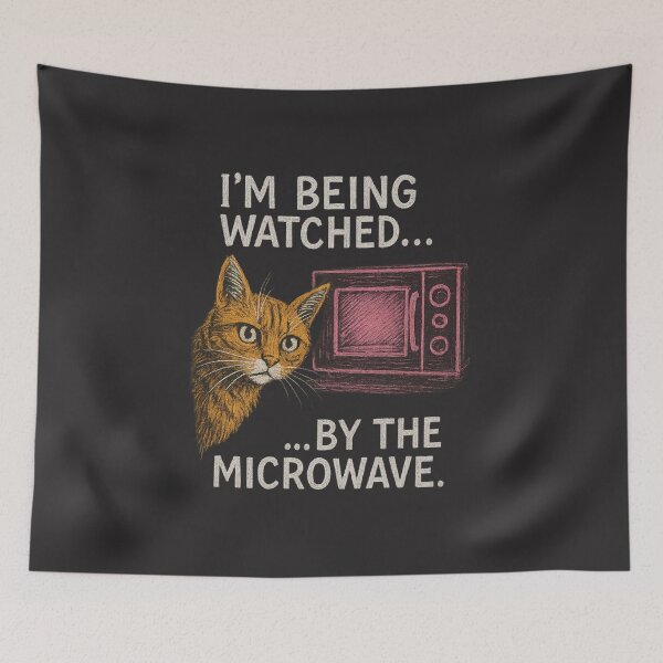 Item preview, I'm being watched... by the microwave - Catspiracy Theory designed and sold by Drawings Project.
