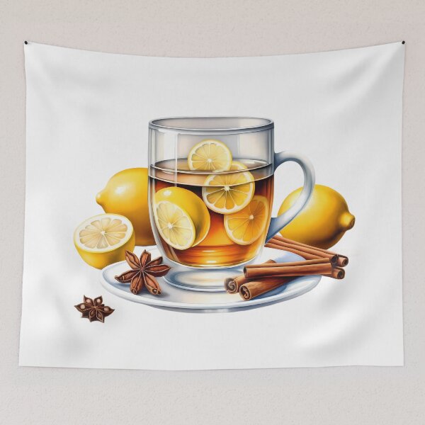 Item preview, Hot Toddy Drink Lemon Spice Chill Vibes designed and sold by ART ATTACK ZONE.