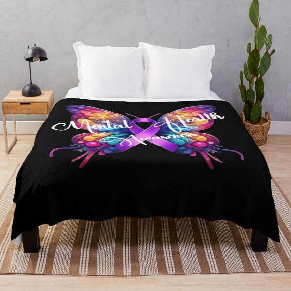 Item preview, Butterfly Motivational Mental Health Awareness Pink Ribbon Men Women designed and sold by Creat-Des.