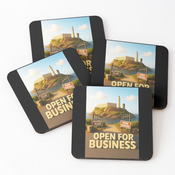 Item preview, Alcatraz Island – Open for Business Funny 3D Poster designed and sold by MySheetMusicArt.