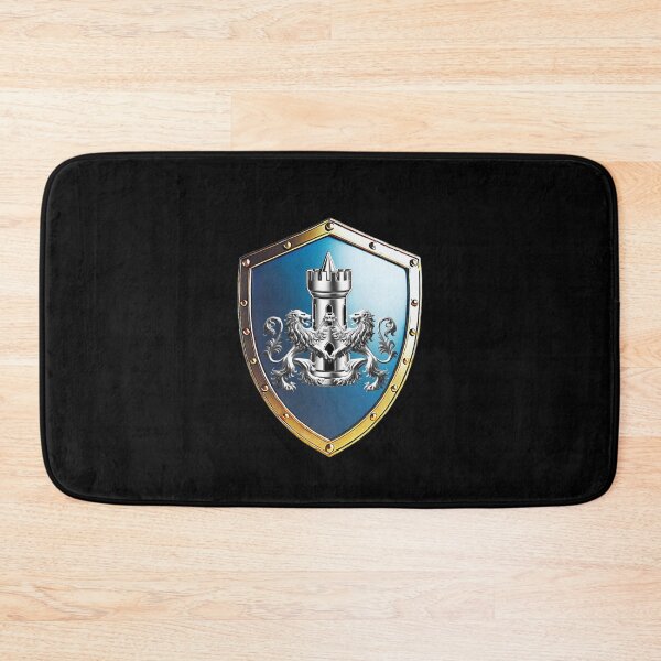 Item preview, Kelly Heraldic Shield  Silver Lions and Tower Emblem designed and sold by Highlandkings.