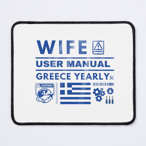 Item preview, Wife User Manual – Greece Yearly Edition Funny Greek T-Shirt designed and sold by Olive&Om.