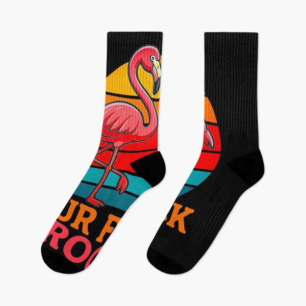 Item preview, Our Flock Rocks Retro Flamingo Design designed and sold by Amanda's Factory.