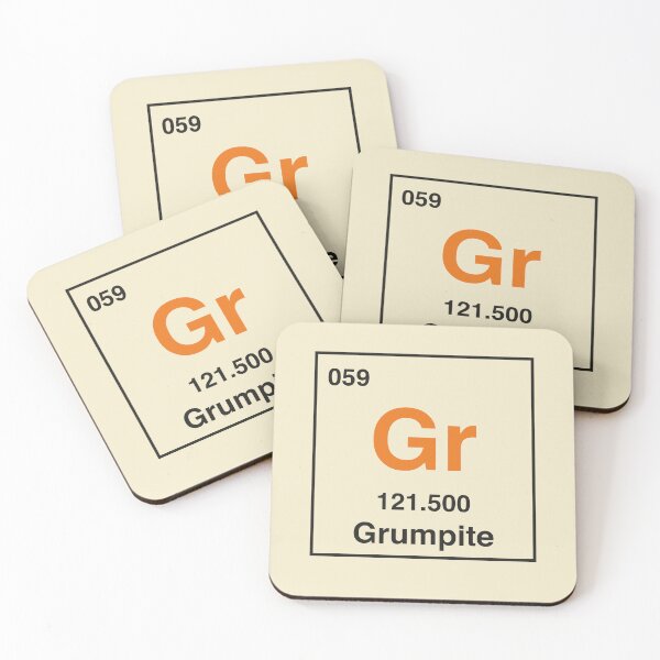 Item preview, Element of Grumpiness Funny Periodic Table Sarcastic Humor designed and sold by Stadify.