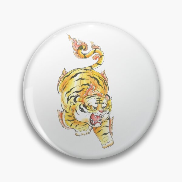 Item preview, Sacred Thai Battle Tiger – Hand-Drawn Mystical Warrior Spirit Animal Art designed and sold by JoynestStudioCo.