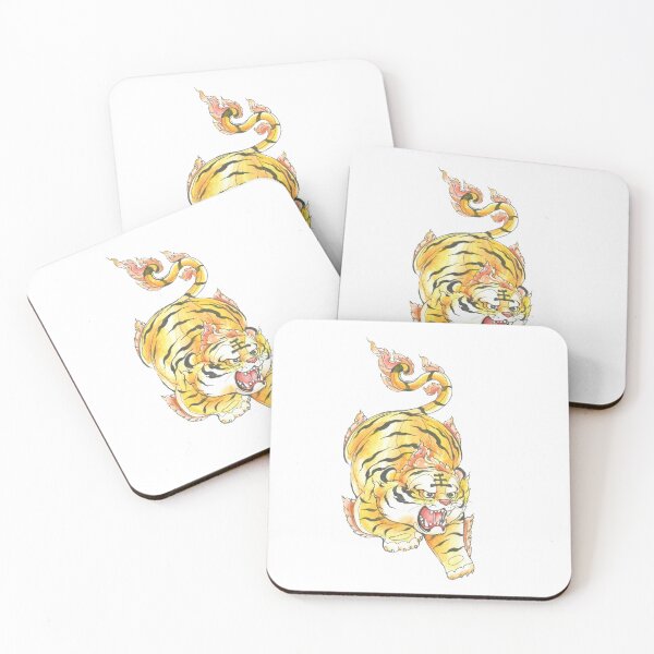 Item preview, Sacred Thai Battle Tiger – Hand-Drawn Mystical Warrior Spirit Animal Art designed and sold by JoynestStudioCo.