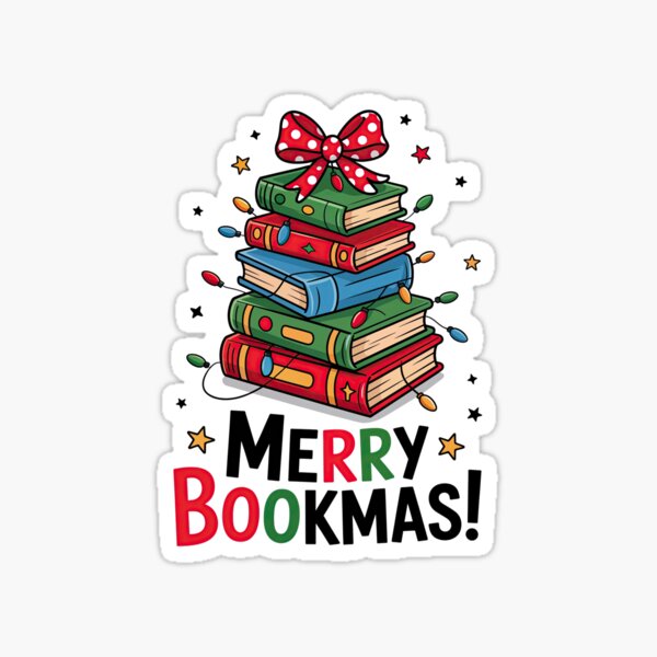 Item preview, Merry Bookmas – Christmas Tree Made of Books Design designed and sold by BrinaPavlinka.
