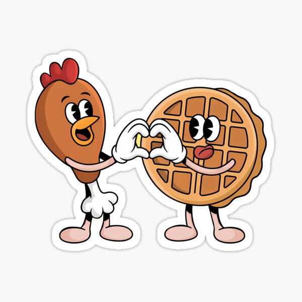 Item preview, Chicken and Waffles cute funny heart hand love designed and sold by billyperks.