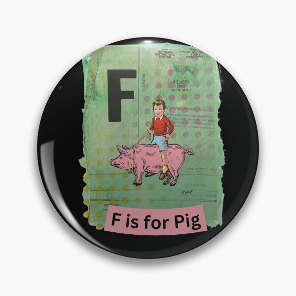 Item preview, Alphabet Flashcard - F is for Pig designed and sold by David Irvine.