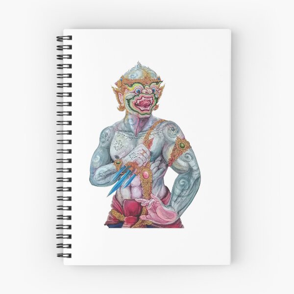 Item preview, Hanuman the Mighty – Hand-Drawn Thai Mythical Warrior Spirit with Sacred Power designed and sold by JoynestStudioCo.