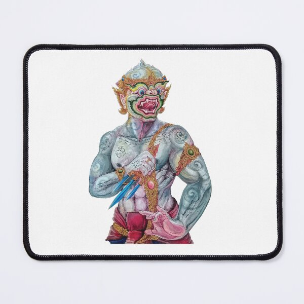 Item preview, Hanuman the Mighty – Hand-Drawn Thai Mythical Warrior Spirit with Sacred Power designed and sold by JoynestStudioCo.