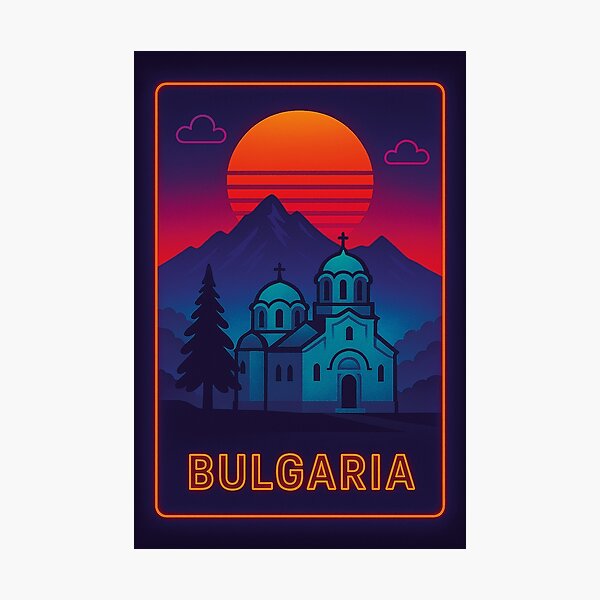 Item preview, Bulgaria Neon Travel designed and sold by Thistle-TShop.