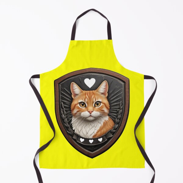 Item preview, ORANGE CAT SHIELD (#FFFF00) designed and sold by Marlon Oseguera.
