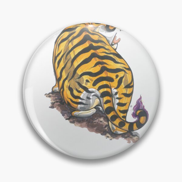 Item preview, Sacred Glancing Tiger – Hand-Drawn Thai Protection Art (Not AI) designed and sold by JoynestStudioCo.