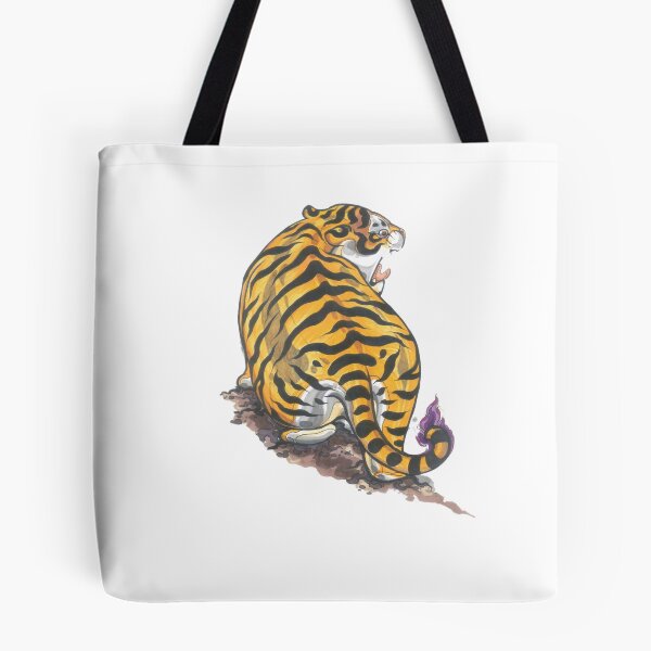 Item preview, Sacred Glancing Tiger – Hand-Drawn Thai Protection Art (Not AI) designed and sold by JoynestStudioCo.