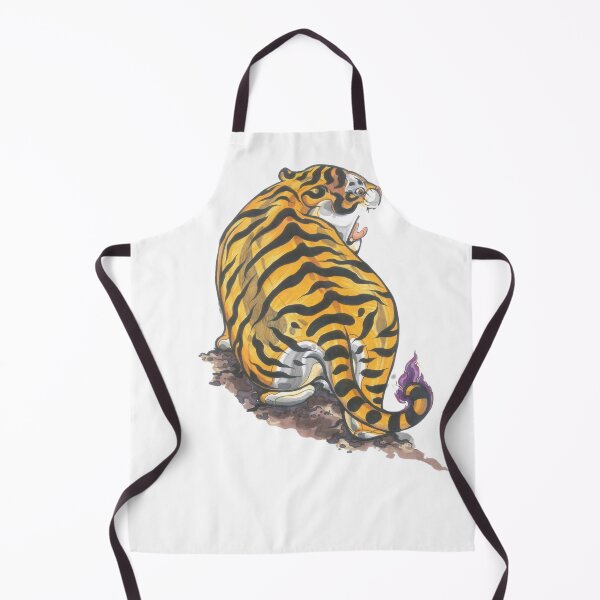 Item preview, Sacred Glancing Tiger – Hand-Drawn Thai Protection Art (Not AI) designed and sold by JoynestStudioCo.