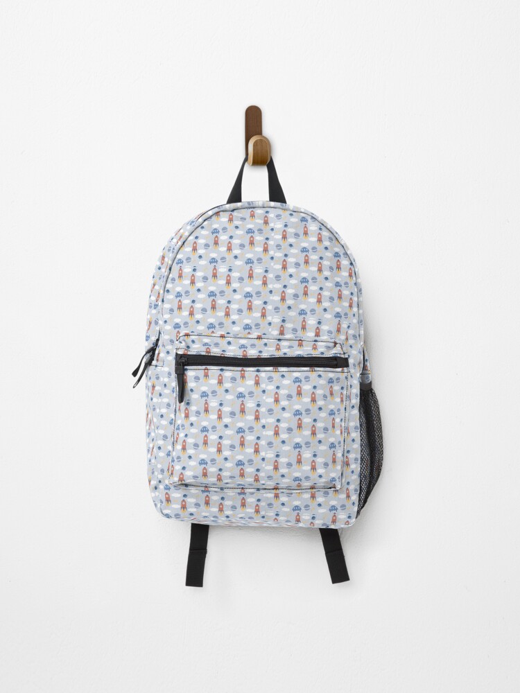 Thumbnail 1 of 3, Backpack, young boy rocket pattern designed and sold by LAVISH-GRAPHICS.