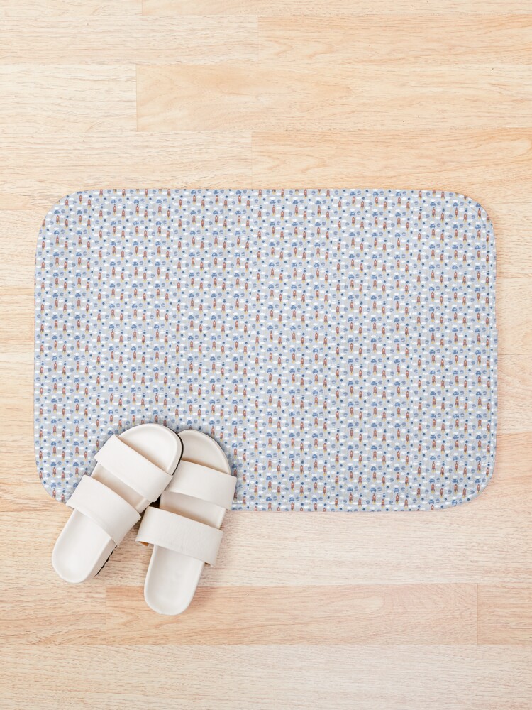 Thumbnail 1 of 6, Bath Mat, young boy rocket pattern designed and sold by LAVISH-GRAPHICS.