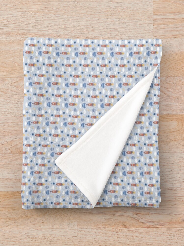 Thumbnail 3 of 6, Throw Blanket, young boy rocket pattern designed and sold by LAVISH-GRAPHICS.